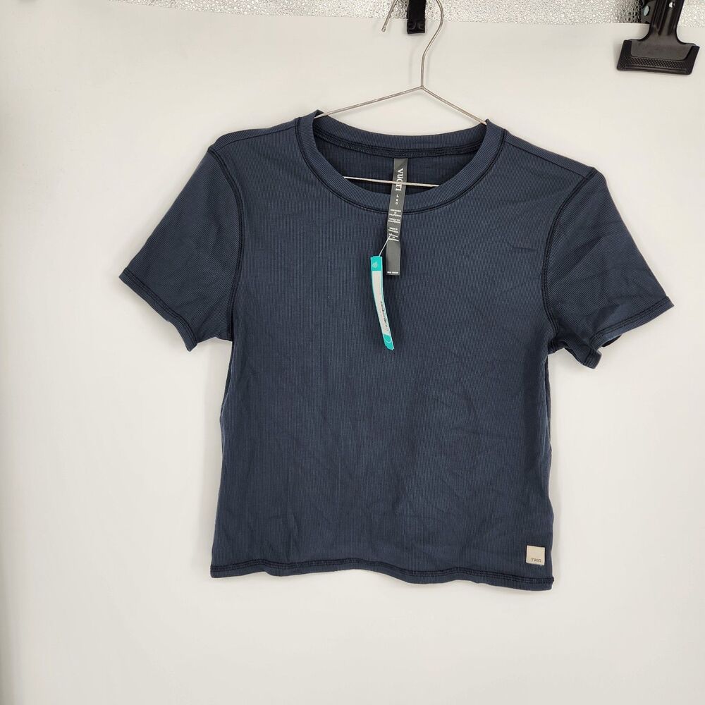 Vuori Women's Large Navy Blue Pose Fitted Tee NWT